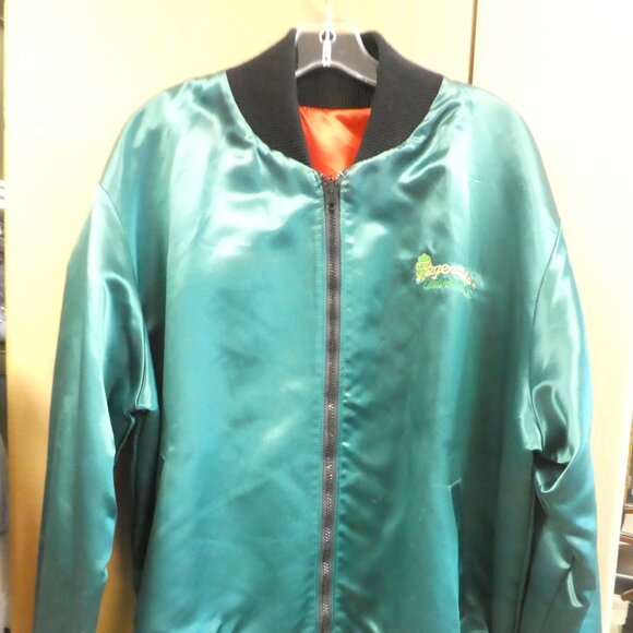 Fitzgerald casino/hotel Green satin bomber jacket - Picture 1 of 12